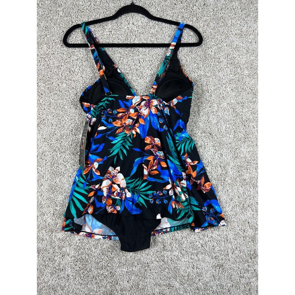 Shore Shapes Swim Dress 12 Tropical Floral Slimming Swimwear NWT